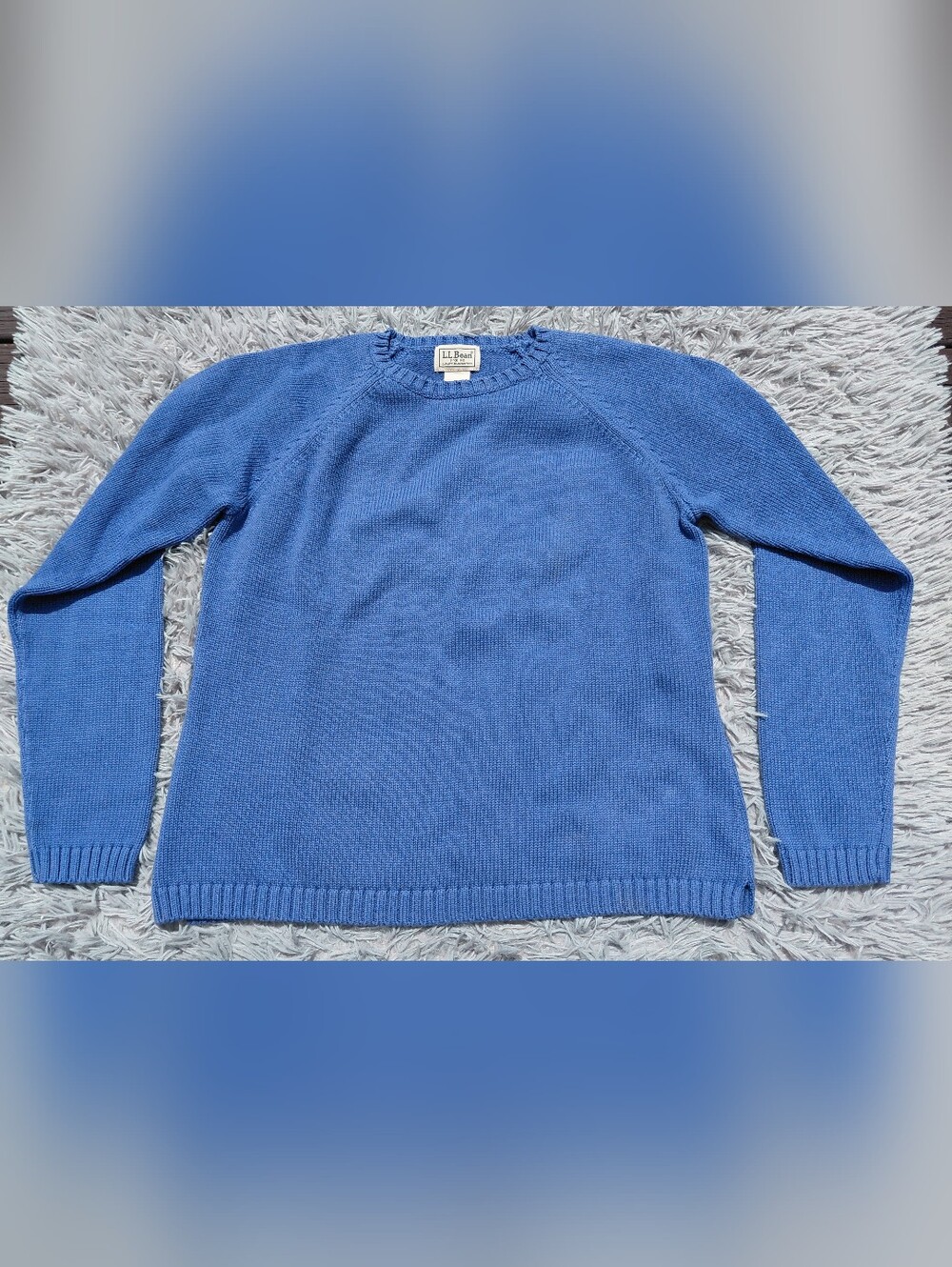 L.L.Bean Classic Crewneck Sweater in Periwinkle Blue